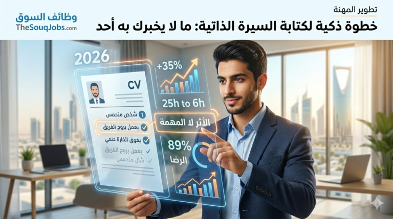 شخص يشرج خطوة ذكية لكتابة السيرة الذاتية