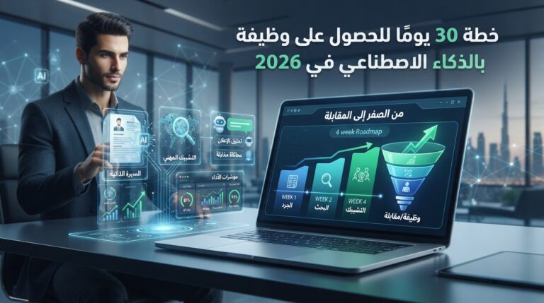 خطة 30 يومًا للحصول على وظيفة بالذكاء الاصطناعي 2026 ونظام البحث المنظم